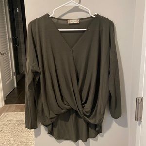 Green crossbody top